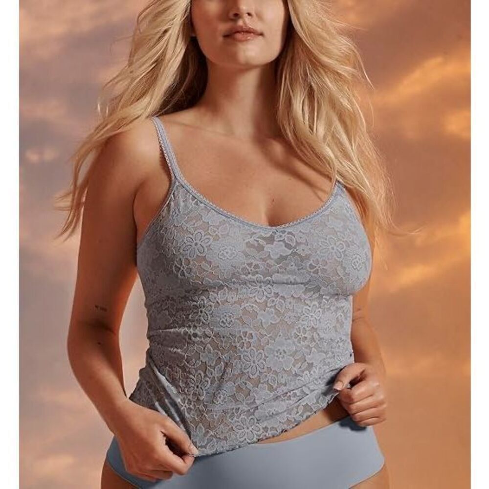 ✨Victoria Secret Baby Blue All Over Lace Sz Medium Camisole✨
